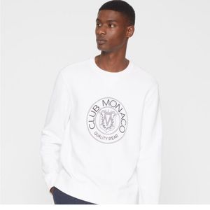 New Without Tags Club Monaco Unisex “Crest” Logo Sweatshirt